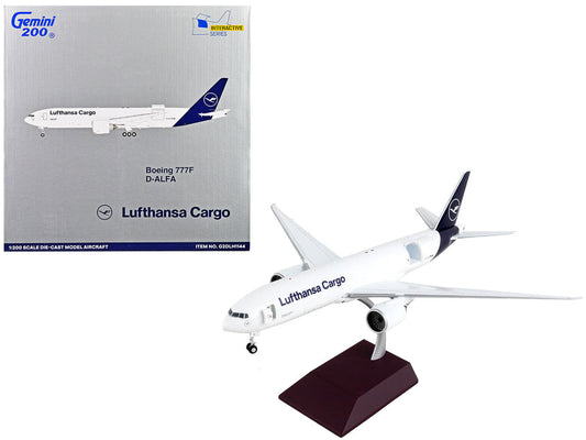 Boeing 777F Commercial Aircraft "Lufthansa Cargo" White with Blue Tail "Gemini 200 - Interactive" Series 1/200 Diecast Model Airplane by GeminiJets LuxuryLifeWay Online Store