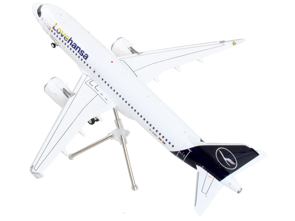 Airbus A320neo Commercial Aircraft "Lufthansa - LoveHansa" White with Blue Tail "Gemini 200" Series 1/200 Diecast Model Airplane by GeminiJets LuxuryLifeWay Online Store