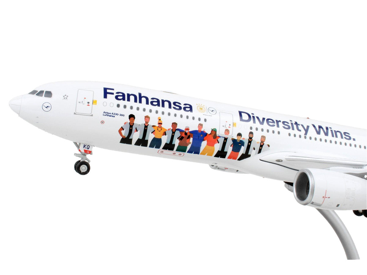 Airbus A330-300 Commercial Aircraft "Lufthansa - Diversity Wins" White with Blue Tail "Gemini 200" Series 1/200 Diecast Model Airplane by GeminiJets LuxuryLifeWay Online Store