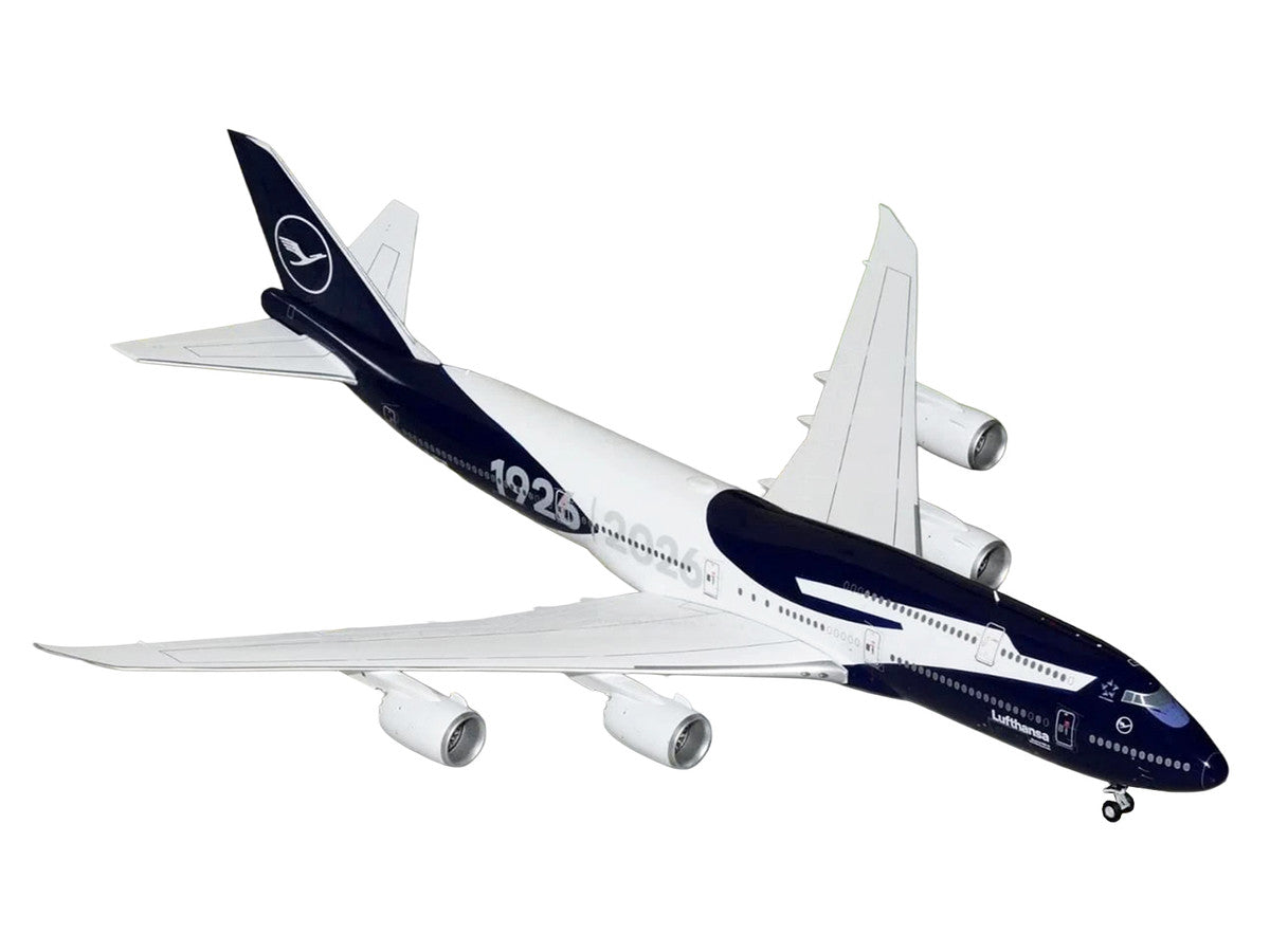 Boeing 747-8I Commercial Aircraft "Lufthansa 100 Years" (D-ABYN) Dark Blue and White "Gemini 200" Series 1/200 Diecast Model Airplane by GeminiJets LuxuryLifeWay Online Store