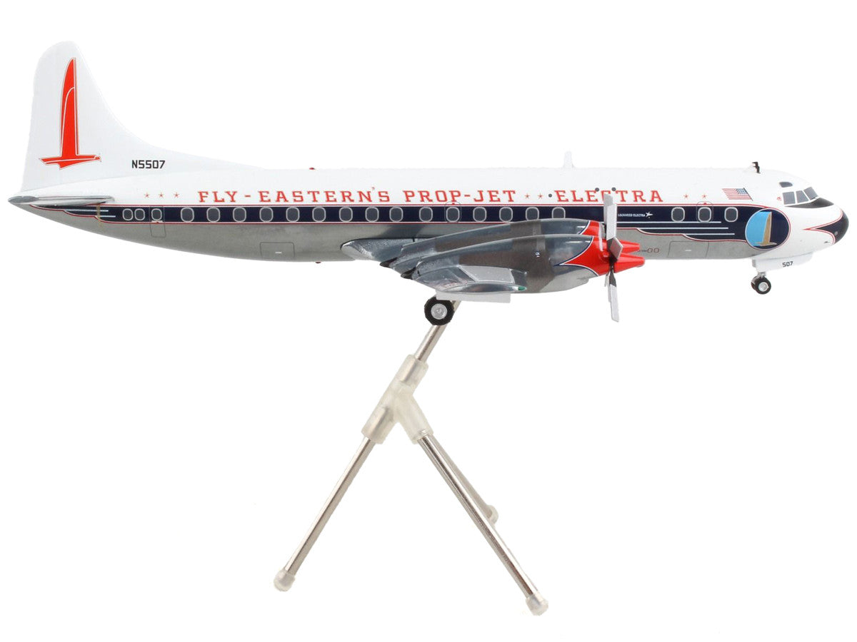 Lockheed L-188 Electra Commercial Aircraft "Eastern Air Lines" White with Blue Stripes "Gemini 200" Series 1/200 Diecast Model Airplane by GeminiJets LuxuryLifeWay Online Store