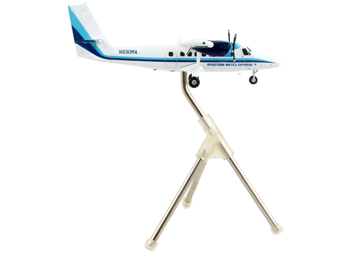 De Havilland DHC-6-200 Commercial Aircraft "Eastern Air Lines - Metro Express" White with Blue Stripes "Gemini 200" Series 1/200 Diecast Model Airplane by GeminiJets LuxuryLifeWay Online Store