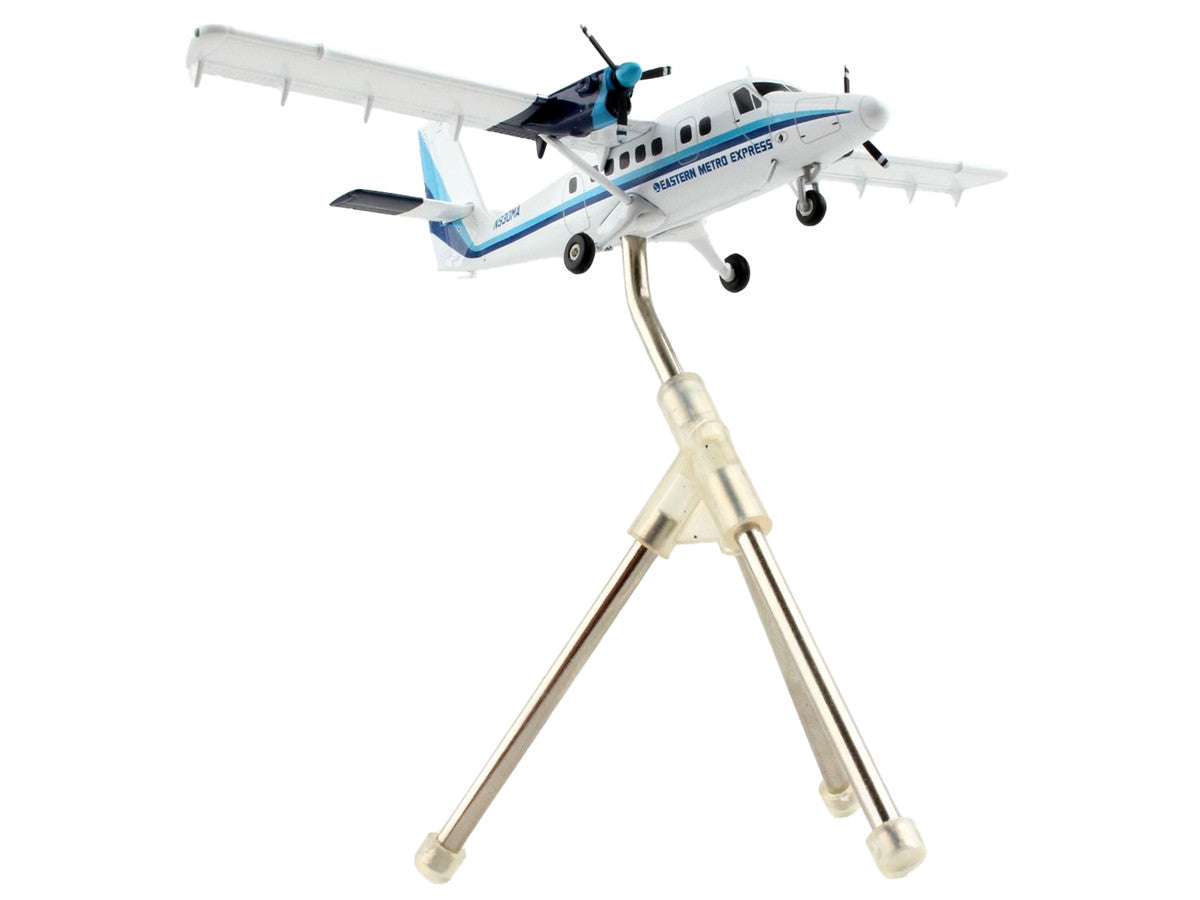 De Havilland DHC-6-200 Commercial Aircraft "Eastern Air Lines - Metro Express" White with Blue Stripes "Gemini 200" Series 1/200 Diecast Model Airplane by GeminiJets LuxuryLifeWay Online Store