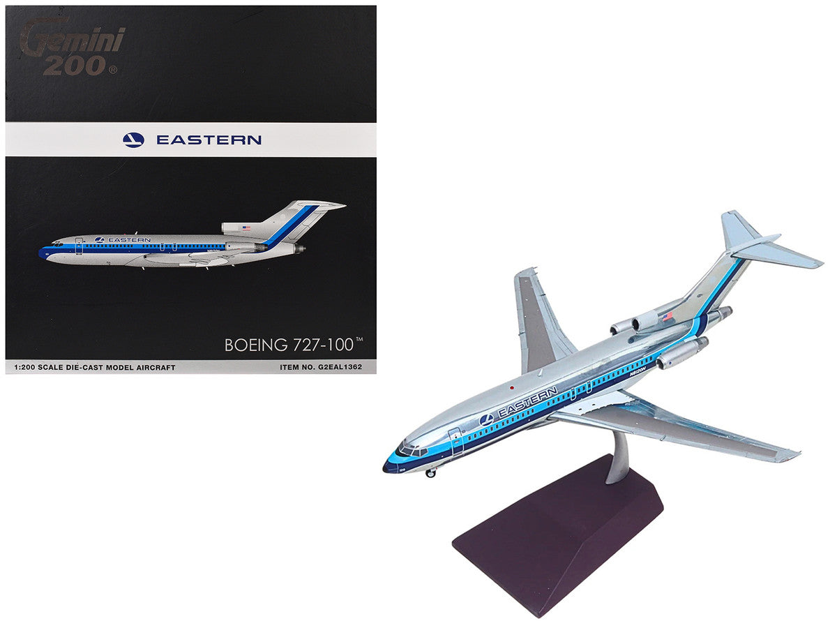 Boeing 727-100 Commercial Aircraft "Eastern Air Lines" (N8120N) Silver with Blue Stripes "Gemini 200" Series 1/200 Diecast Model Airplane by GeminiJets LuxuryLifeWay Online Store