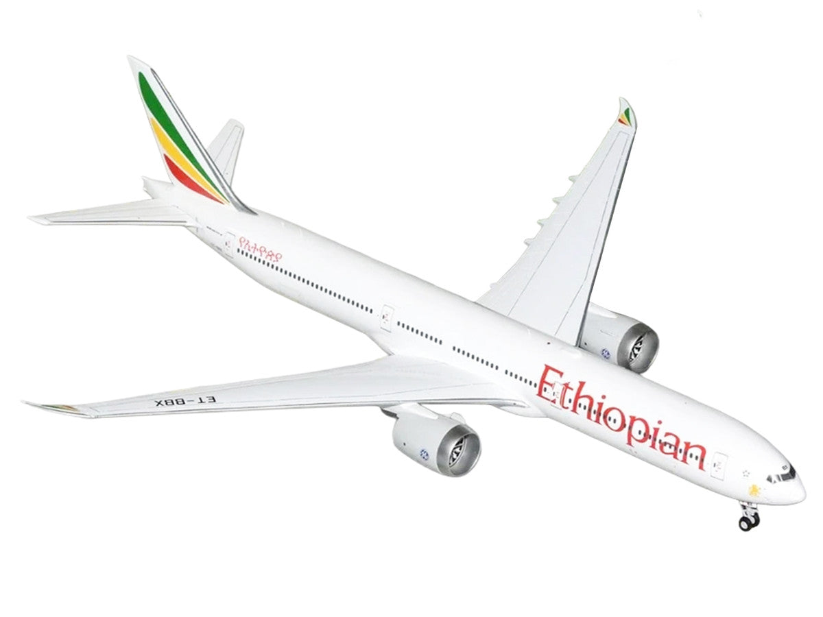 Boeing 777-9 Commercial Aircraft "Ethiopian Airlines" (ET-BBX) White with Tail Stripes "Gemini 200" Series 1/200 Diecast Model Airplane by GeminiJets LuxuryLifeWay Online Store