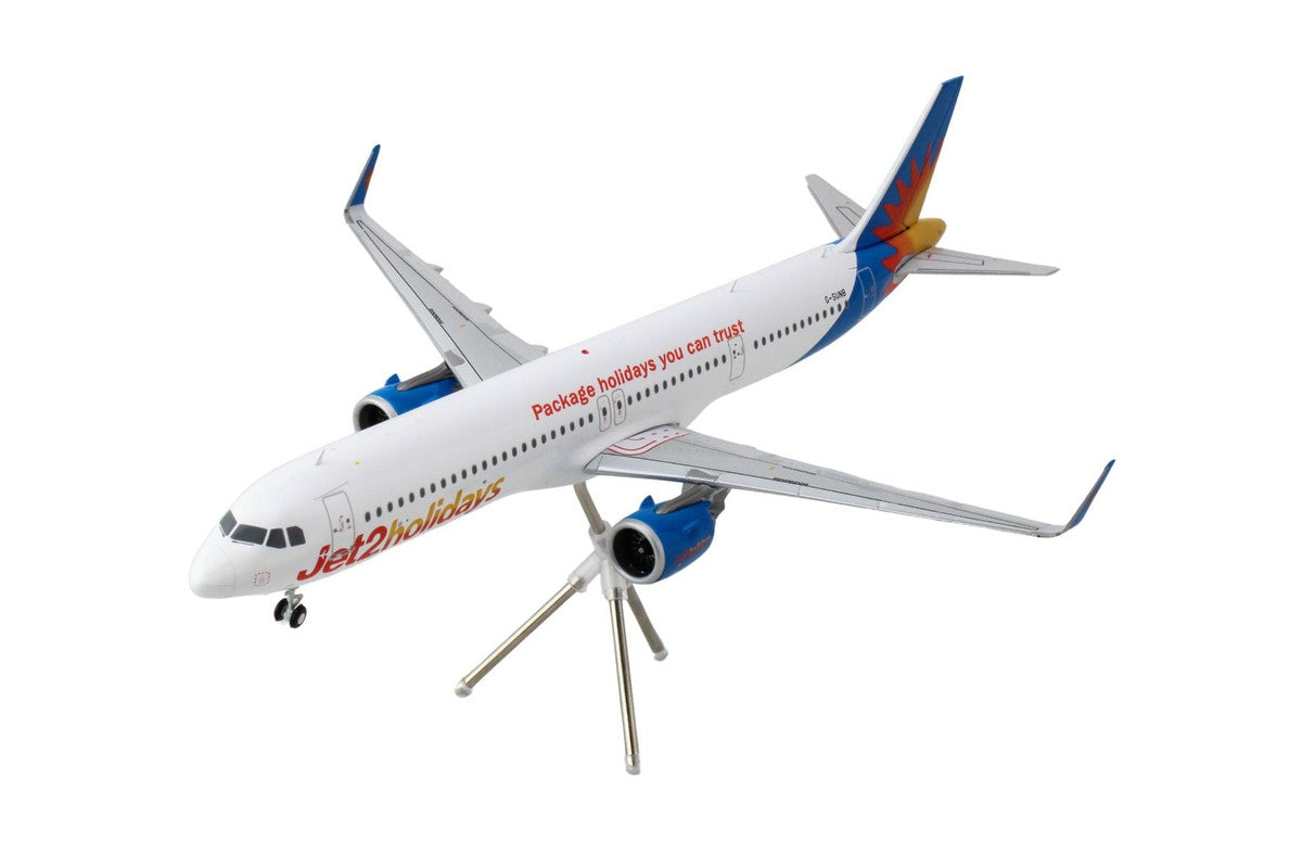 Airbus A321neo Commercial Aircraft "Jet2Holidays" (G-SUNB) White with Tail Graphics "Gemini 200" Series 1/200 Diecast Model Airplane by GeminiJets LuxuryLifeWay Online Store
