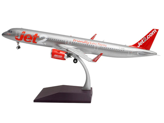 Airbus A321neo Commercial Aircraft "Jet2" (G-SUNO) Silver with Red Tail "Gemini 200" Series 1/200 Diecast Model Airplane by GeminiJets LuxuryLifeWay Online Store