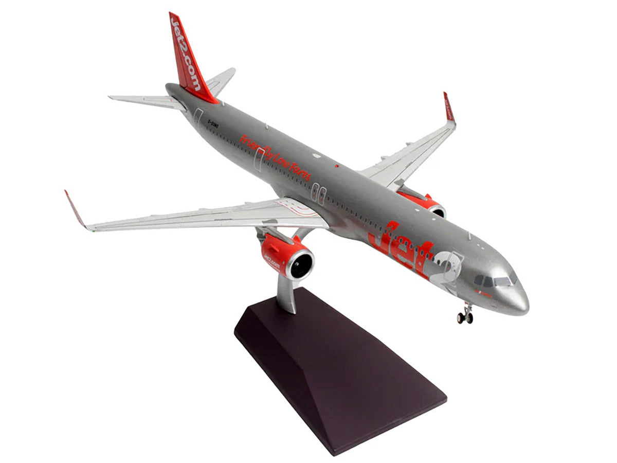Airbus A321neo Commercial Aircraft "Jet2" (G-SUNO) Silver with Red Tail "Gemini 200" Series 1/200 Diecast Model Airplane by GeminiJets LuxuryLifeWay Online Store