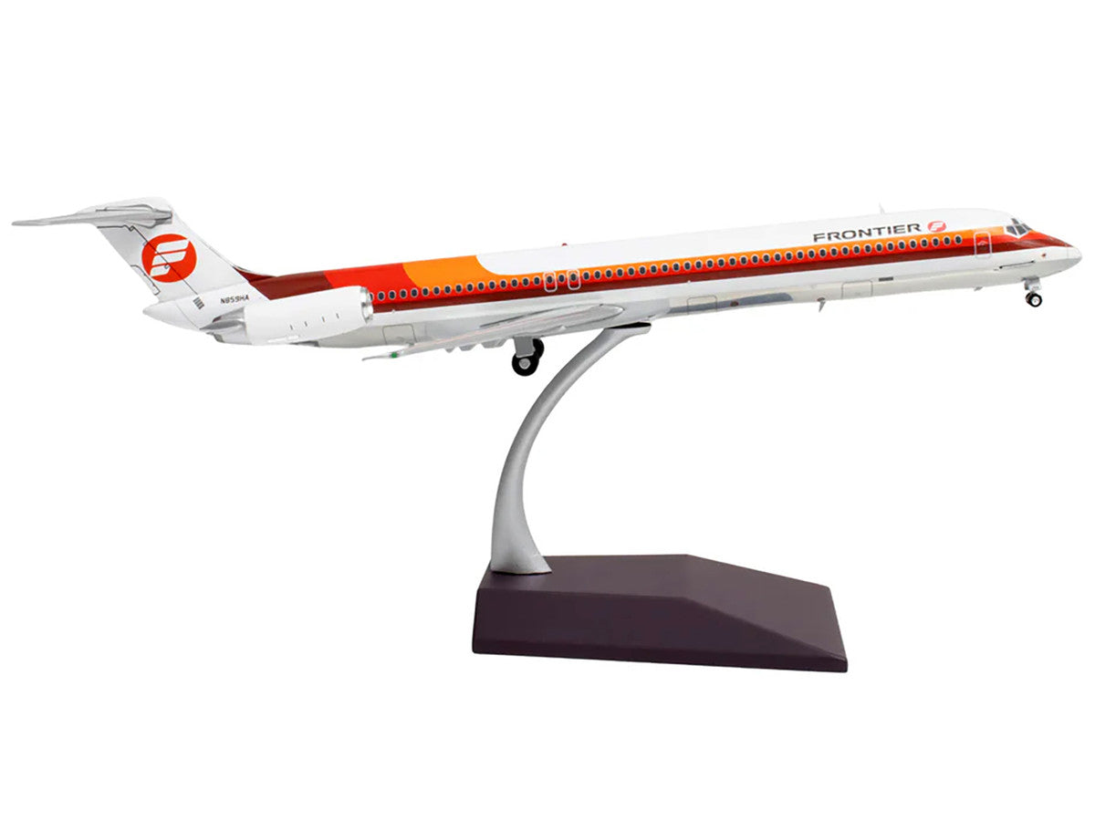 McDonnell Douglas MD-81 Commercial Aircraft "Frontier Airlines" (N859HA) White with Red and Orange Stripes "Gemini 200" Series 1/200 Diecast Model Airplane by GeminiJets LuxuryLifeWay Online Store