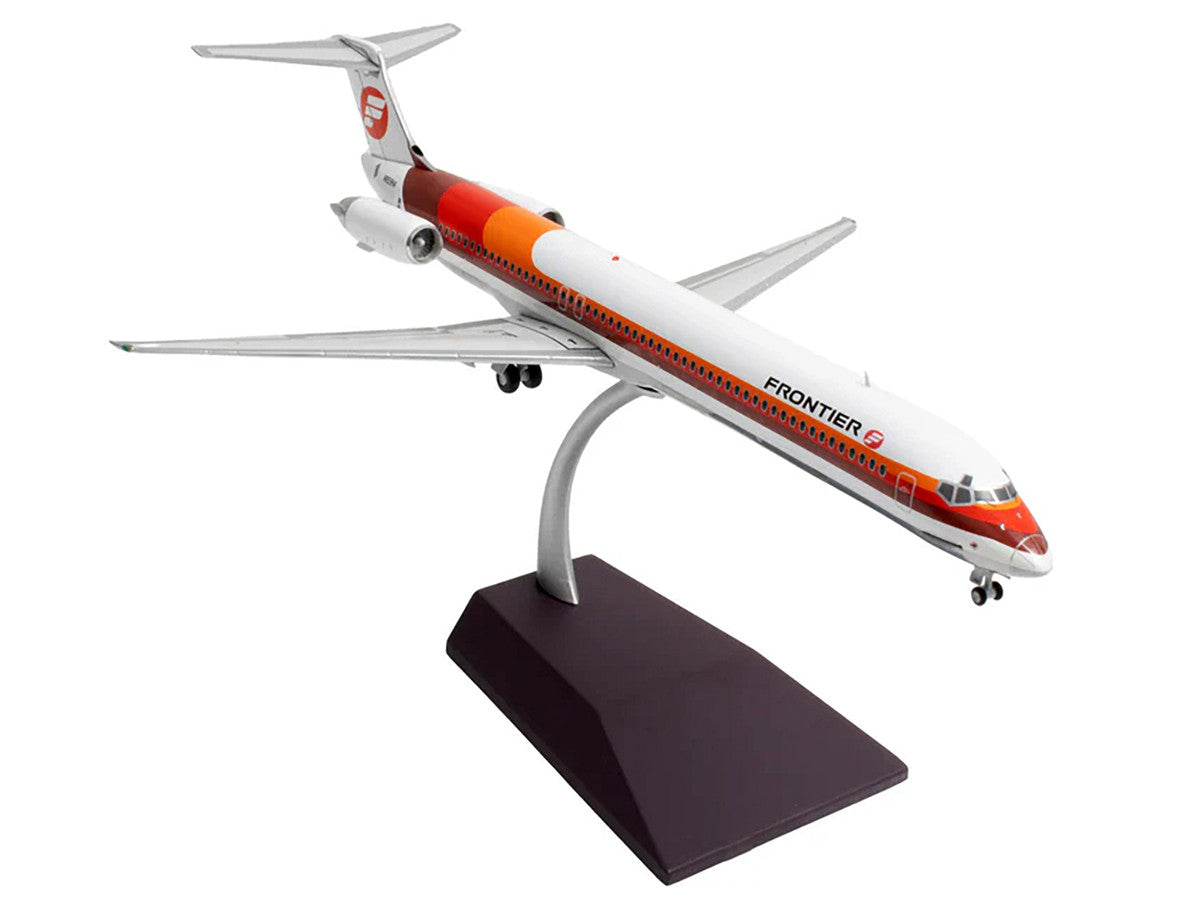 McDonnell Douglas MD-81 Commercial Aircraft "Frontier Airlines" (N859HA) White with Red and Orange Stripes "Gemini 200" Series 1/200 Diecast Model Airplane by GeminiJets LuxuryLifeWay Online Store