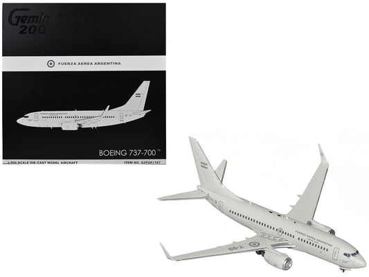 Boeing 737-700 Transport Aircraft "Fuerza Aerea Argentina (Air Force)" (T-99) Gray "Gemini 200" Series 1/200 Diecast Model Airplane by GeminiJets LuxuryLifeWay Online Store