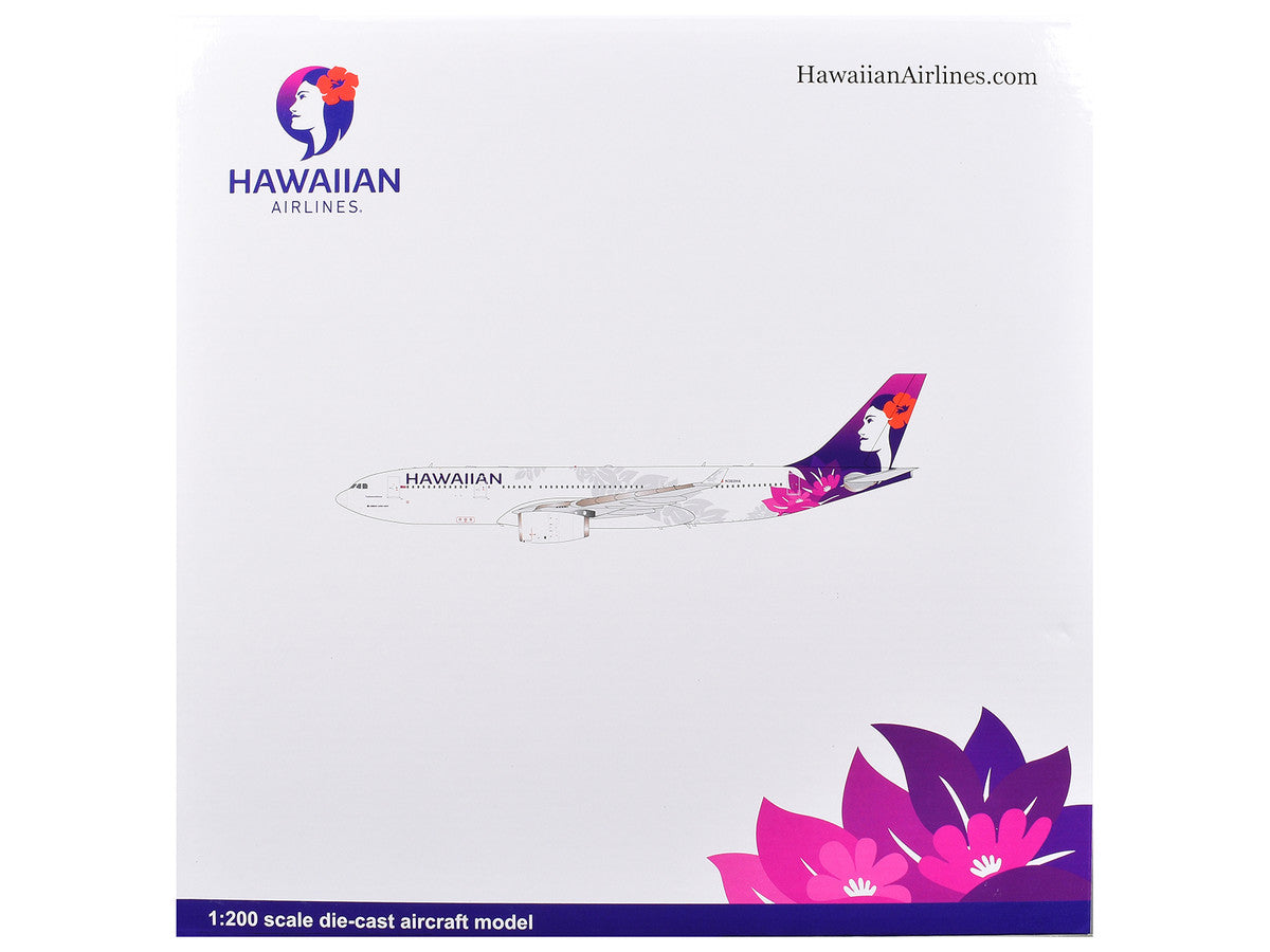 Airbus A330-200 Commercial Aircraft "Hawaiian Airlines" (N360HA) White with Purple Tail Graphics "Gemini 200" Series 1/200 Diecast Model Airplane by GeminiJets LuxuryLifeWay Online Store