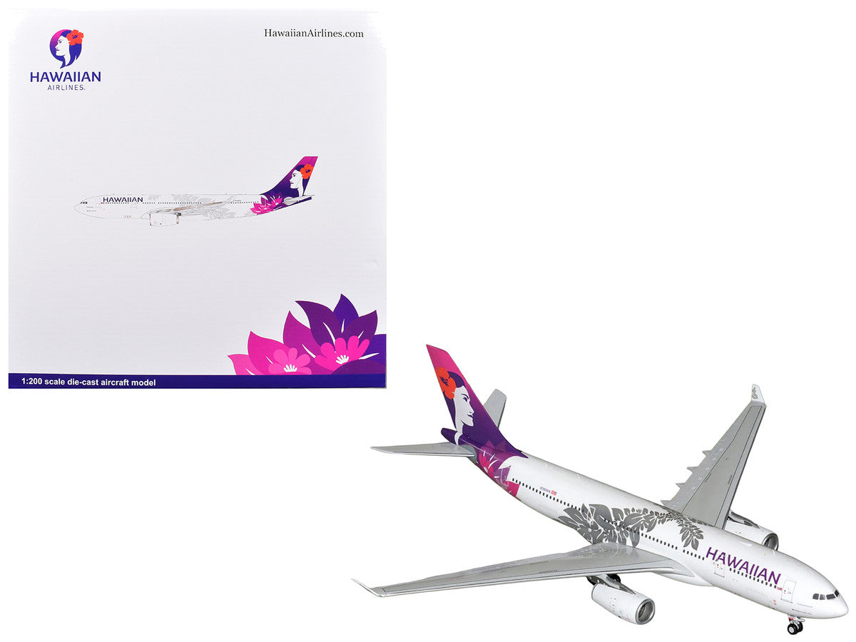 Airbus A330-200 Commercial Aircraft "Hawaiian Airlines" (N360HA) White with Purple Tail Graphics "Gemini 200" Series 1/200 Diecast Model Airplane by GeminiJets LuxuryLifeWay Online Store