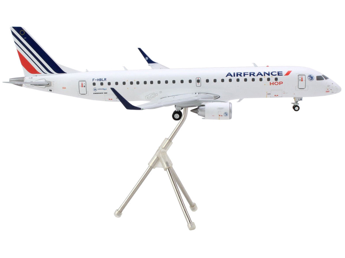 Embraer ERJ-190 Commercial Aircraft "Air France Hop" (F-HBLN) White with Striped Tail "Gemini 200" Series 1/200 Diecast Model Airplane by GeminiJets LuxuryLifeWay Online Store