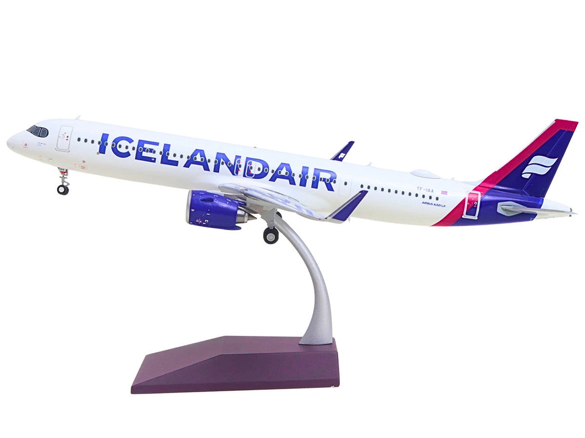 Airbus A321neo Commercial Aircraft "Icelandair" (TF-IAA) White with Blue and Pink Tail "Gemini 200" Series 1/200 Diecast Model by GeminiJets LuxuryLifeWay Online Store