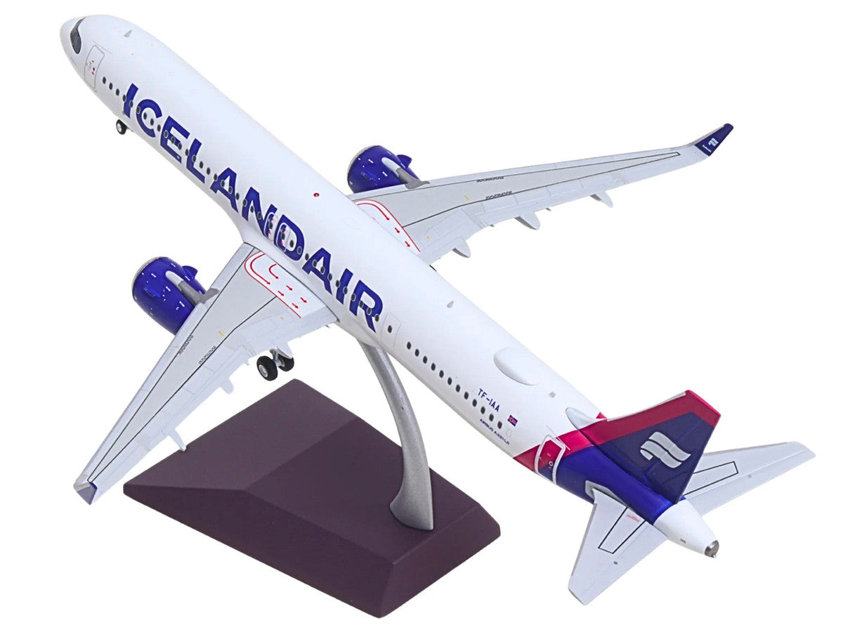 Airbus A321neo Commercial Aircraft "Icelandair" (TF-IAA) White with Blue and Pink Tail "Gemini 200" Series 1/200 Diecast Model by GeminiJets LuxuryLifeWay Online Store