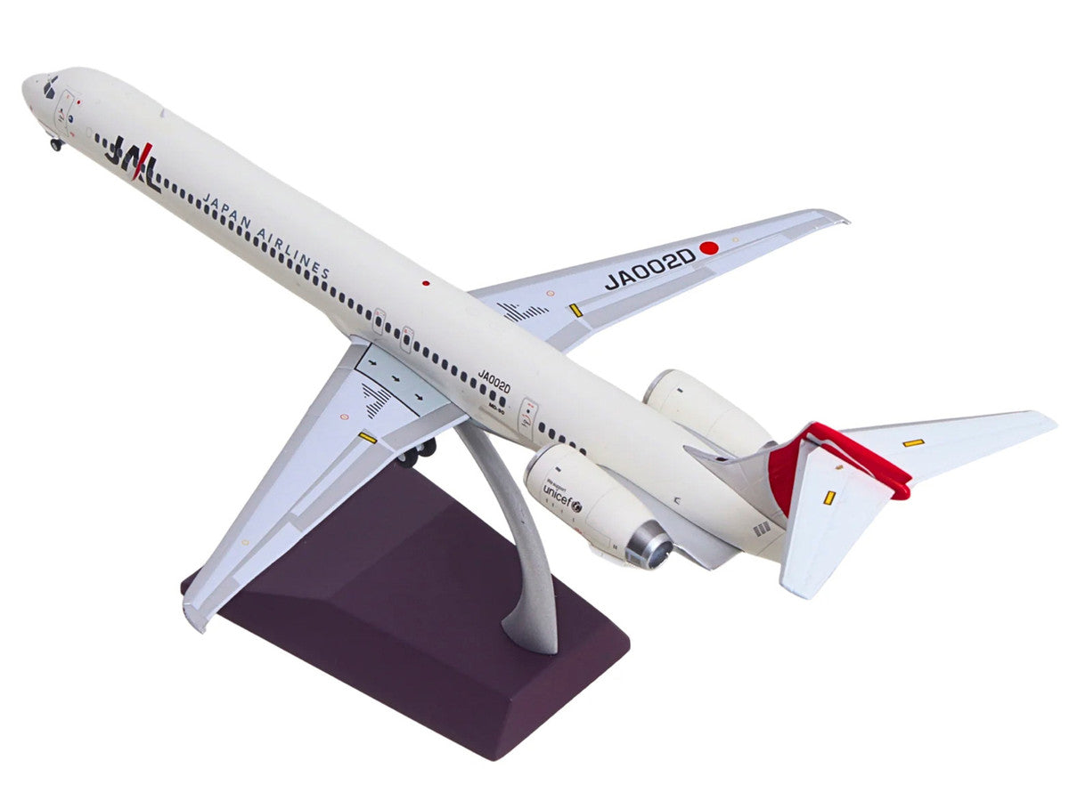 McDonnell Douglas MD-90 Commercial Aircraft "Japan Airlines" (JA002D) White with Red Tail "Gemini 200" Series 1/200 Diecast Model by GeminiJets LuxuryLifeWay Online Store