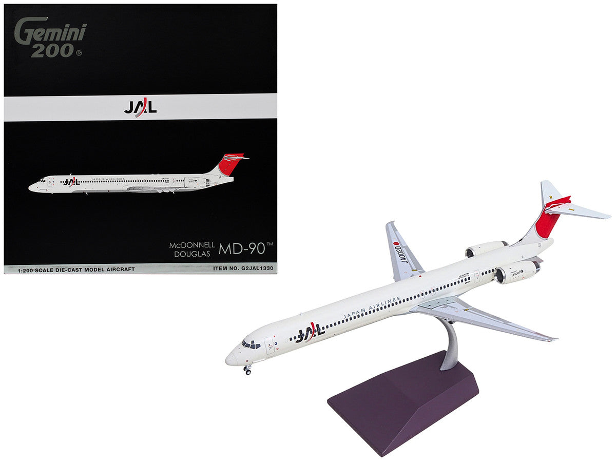 McDonnell Douglas MD-90 Commercial Aircraft "Japan Airlines" (JA002D) White with Red Tail "Gemini 200" Series 1/200 Diecast Model by GeminiJets LuxuryLifeWay Online Store
