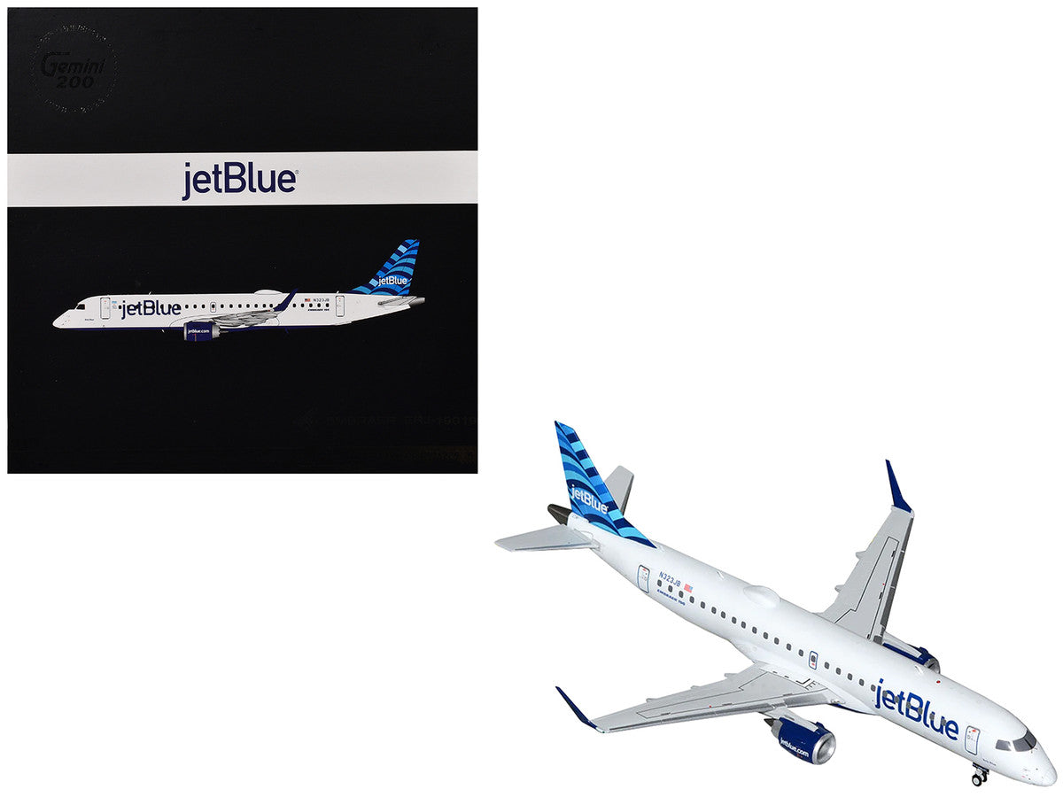 Embraer ERJ-190 Commercial Aircraft "JetBlue Airways" (N323JB) White with Blue Striped Tail "Gemini 200" Series 1/200 Diecast Model Airplane by GeminiJets LuxuryLifeWay Online Store
