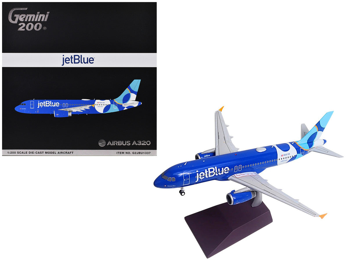 Airbus A320 Commercial Aircraft "JetBlue Airways - Forever Blue" (N547JB) Blue with Graphics "Gemini 200" Series 1/200 Diecast Model Airplane by GeminiJets LuxuryLifeWay Online Store