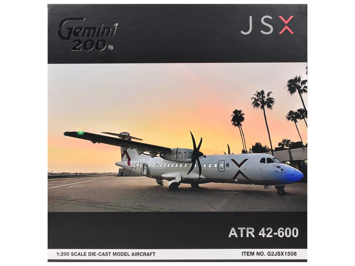 ATR 42-600 Commercial Aircraft "JSX" (N400JX) White with Red Stripes "Gemini 200" Series 1/200 Diecast Model Airplane by GeminiJets LuxuryLifeWay Online Store