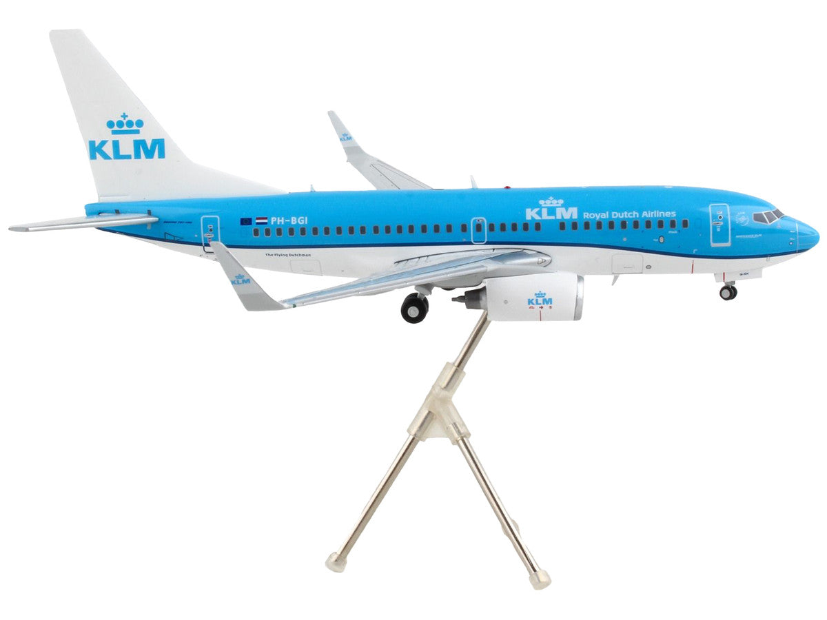 Boeing 737-700 Commercial Aircraft "KLM Royal Dutch Airlines" Blue with White Tail "Gemini 200" Series 1/200 Diecast Model Airplane by GeminiJets LuxuryLifeWay Online Store
