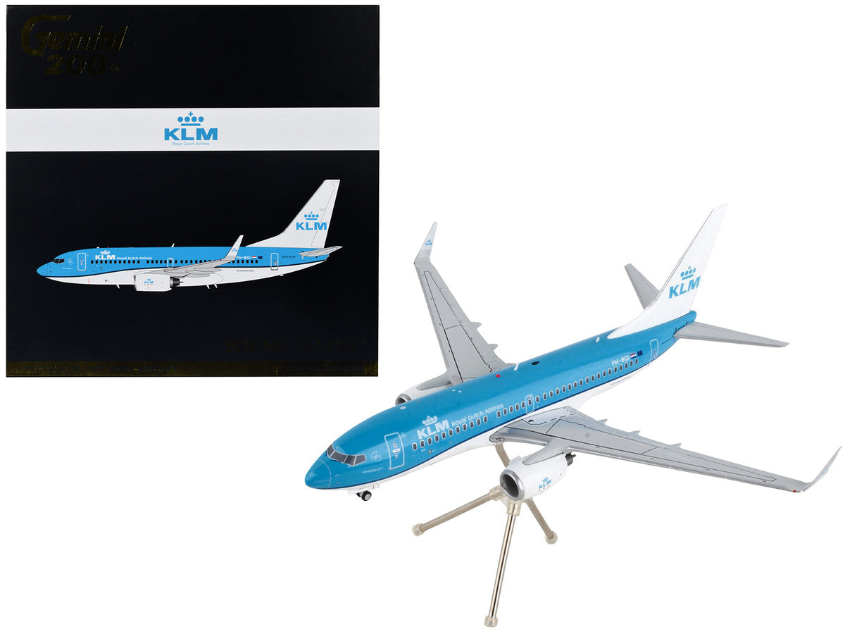 Boeing 737-700 Commercial Aircraft "KLM Royal Dutch Airlines" Blue with White Tail "Gemini 200" Series 1/200 Diecast Model Airplane by GeminiJets LuxuryLifeWay Online Store