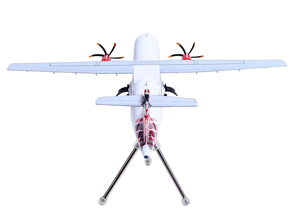 ATR 72-600 Commercial Aircraft "Loganair - Scotland's Airline" (G-LMTE) White with Red Plaid Tail "Gemini 200" Series 1/200 Diecast Model Airplane by GeminiJets LuxuryLifeWay Online Store