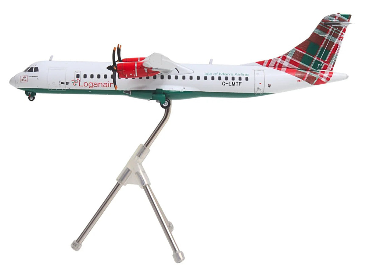 ATR 72-600 Commercial Aircraft "Loganair - Isle of Man's Airline" (G-LMTF) White with Green and Red Plaid Tail "Gemini 200" Series 1/200 Diecast Model Airplane by GeminiJets LuxuryLifeWay Online Store
