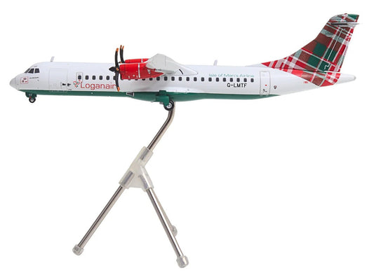 ATR 72-600 Commercial Aircraft "Loganair - Isle of Man's Airline" (G-LMTF) White with Green and Red Plaid Tail "Gemini 200" Series 1/200 Diecast Model Airplane by GeminiJets LuxuryLifeWay Online Store