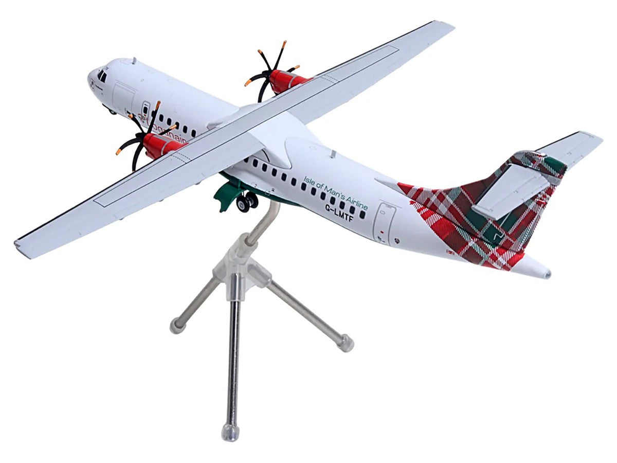 ATR 72-600 Commercial Aircraft "Loganair - Isle of Man's Airline" (G-LMTF) White with Green and Red Plaid Tail "Gemini 200" Series 1/200 Diecast Model Airplane by GeminiJets LuxuryLifeWay Online Store