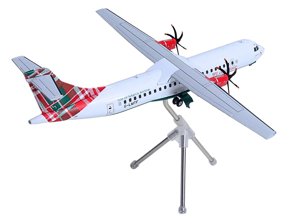 ATR 72-600 Commercial Aircraft "Loganair - Isle of Man's Airline" (G-LMTF) White with Green and Red Plaid Tail "Gemini 200" Series 1/200 Diecast Model Airplane by GeminiJets LuxuryLifeWay Online Store