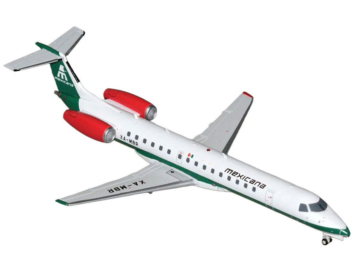 Embraer ERJ-145 Commercial Aircraft "Mexicana de Aviacion" (XA-MBR) White with Green Stripes and Tail "Gemini 200" Series 1/200 Diecast Model by GeminiJets LuxuryLifeWay Online Store