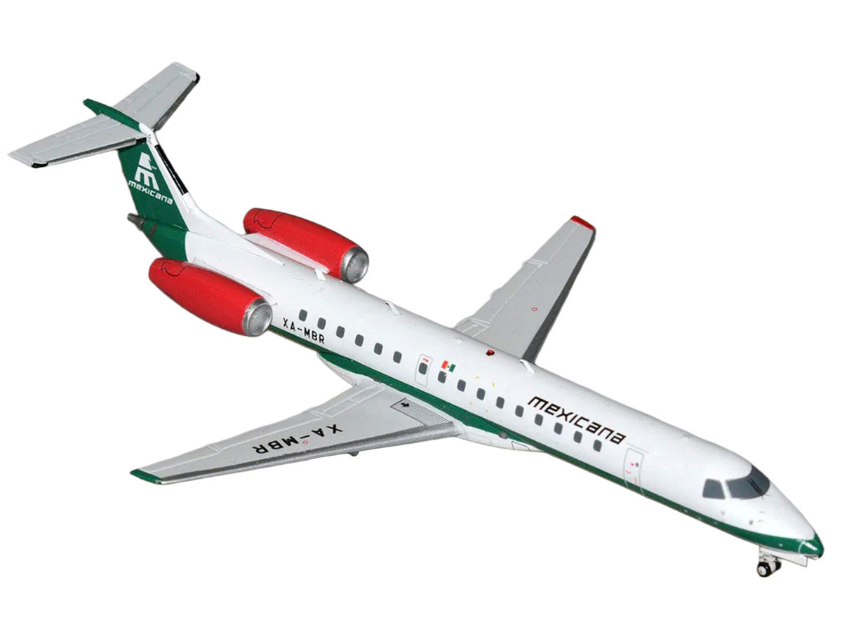 Embraer ERJ-145 Commercial Aircraft "Mexicana de Aviacion" (XA-MBR) White with Green Stripes and Tail "Gemini 200" Series 1/200 Diecast Model by GeminiJets LuxuryLifeWay Online Store