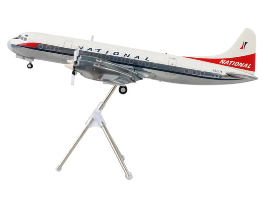 Lockheed L-188 Electra Commercial Aircraft "National Airlines" (N5017K) White and Gray "Gemini 200" Series 1/200 Diecast Model Airplane by GeminiJets LuxuryLifeWay Online Store