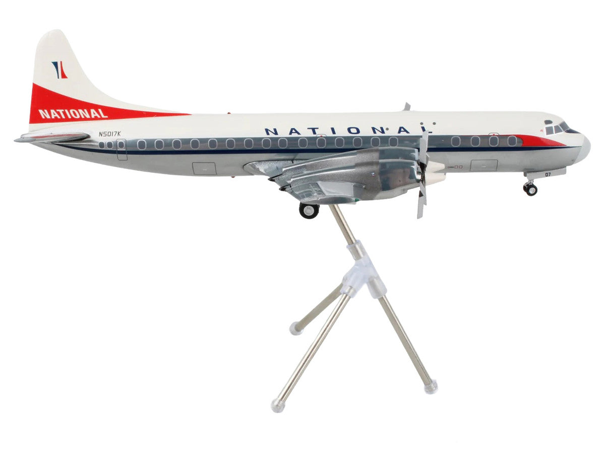 Lockheed L-188 Electra Commercial Aircraft "National Airlines" (N5017K) White and Gray "Gemini 200" Series 1/200 Diecast Model Airplane by GeminiJets LuxuryLifeWay Online Store