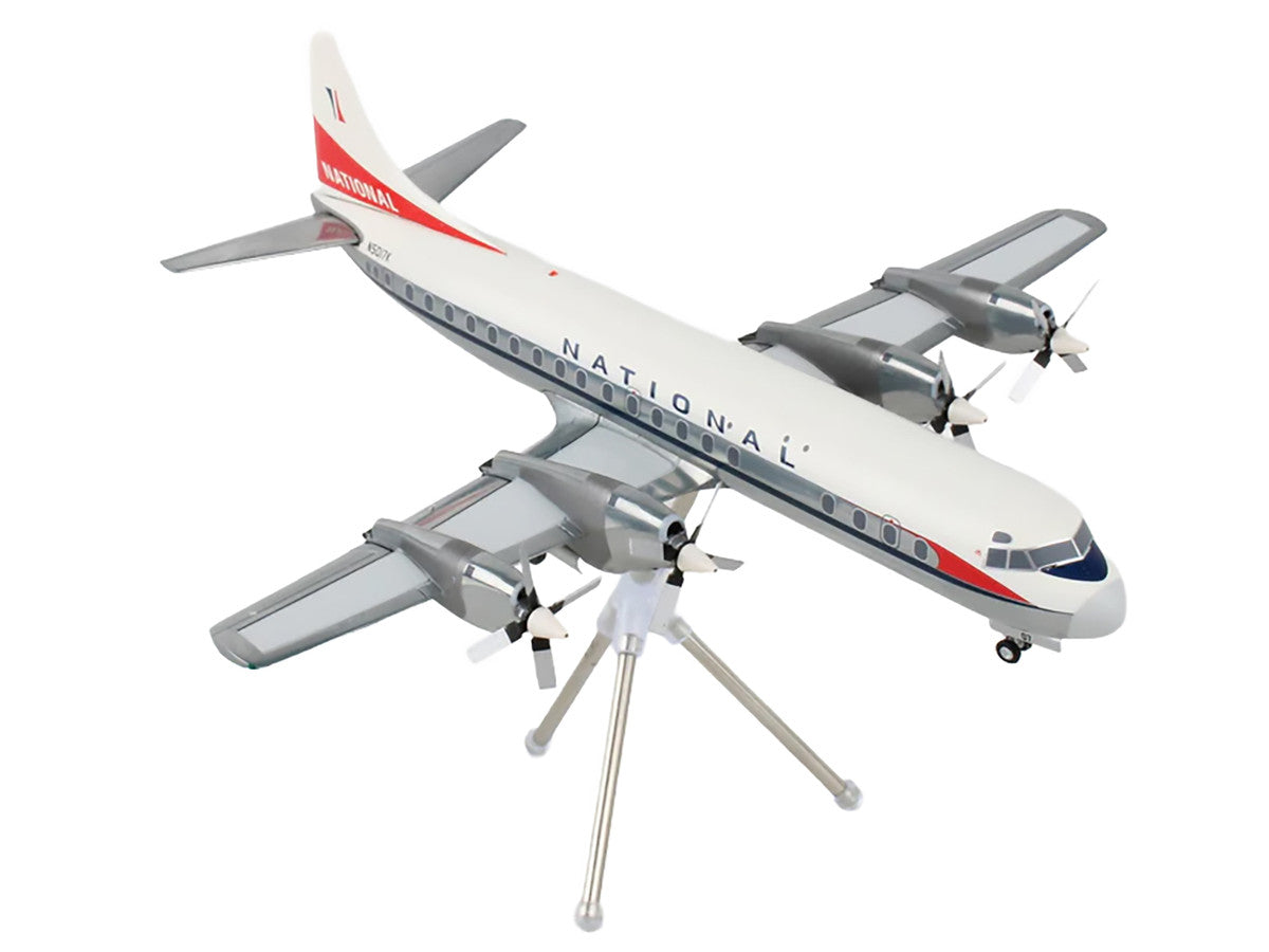 Lockheed L-188 Electra Commercial Aircraft "National Airlines" (N5017K) White and Gray "Gemini 200" Series 1/200 Diecast Model Airplane by GeminiJets LuxuryLifeWay Online Store