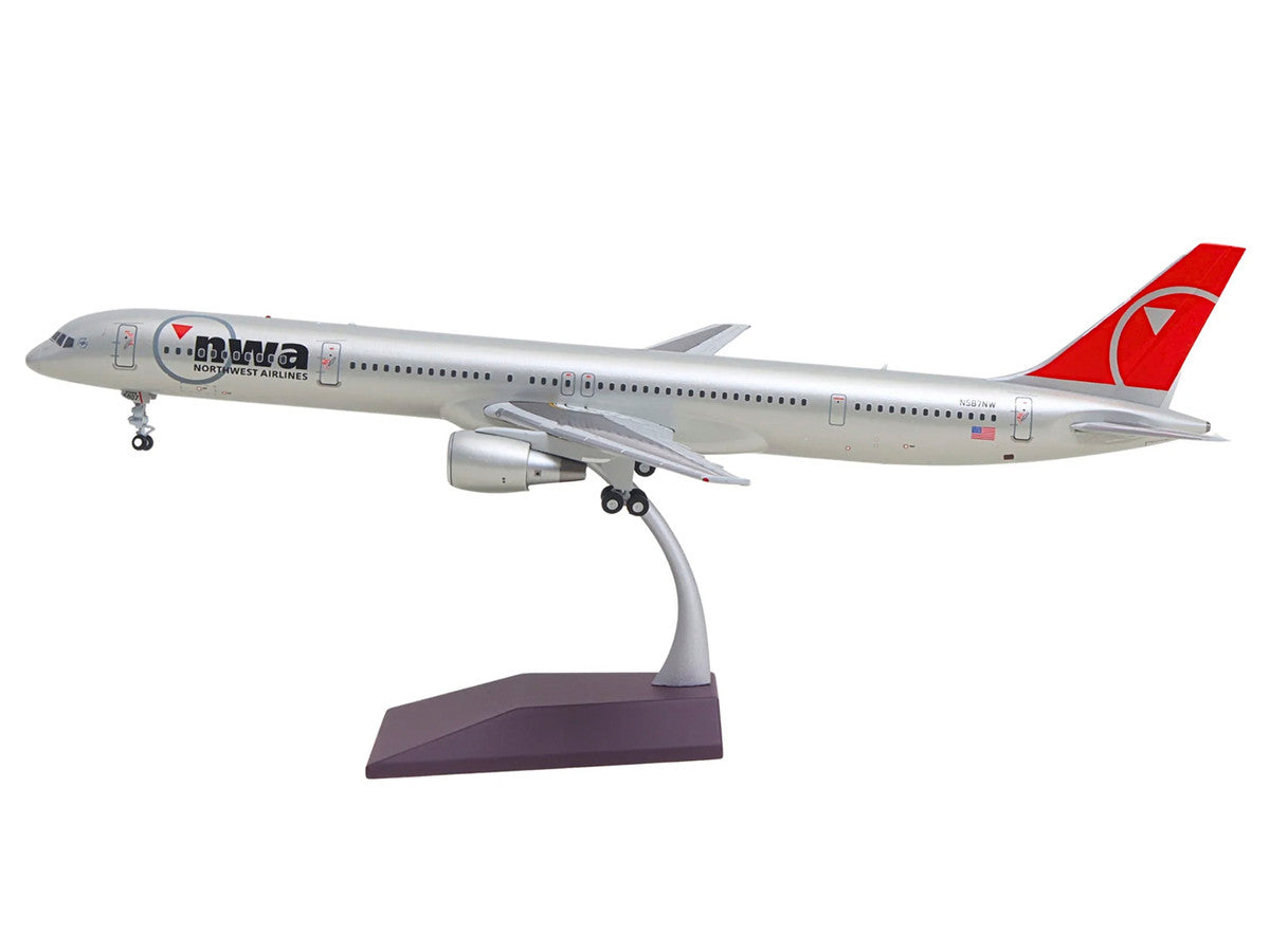 Boeing 757-300 Commercial Aircraft "Northwest Airlines" (N587NW) Silver with Red Tail "Gemini 200" Series 1/200 Diecast Model by GeminiJets LuxuryLifeWay Online Store