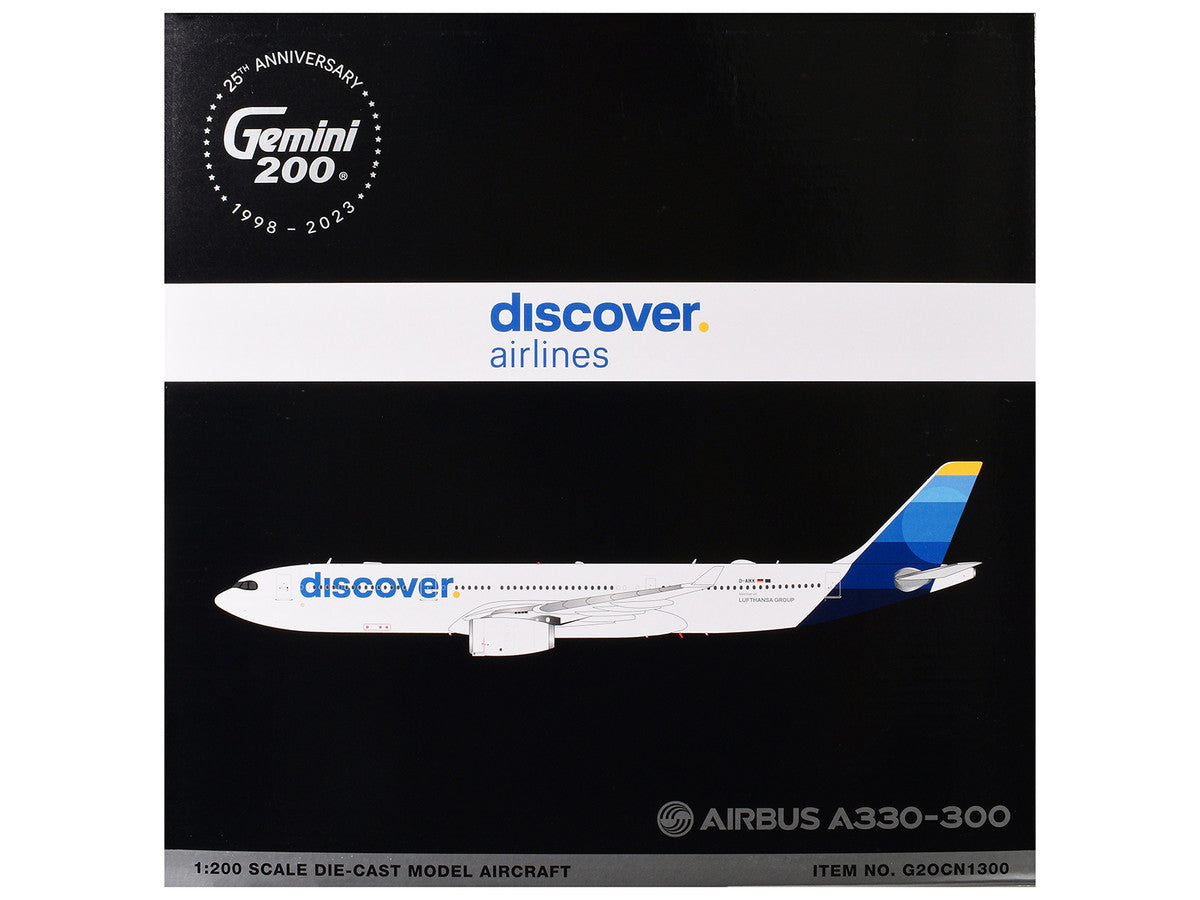 Airbus A330-300 Commercial Aircraft "Discover Airlines" (D-AIKK) White with Blue Tail "Gemini 200" Series 1/200 Diecast Model Airplane by GeminiJets LuxuryLifeWay Online Store
