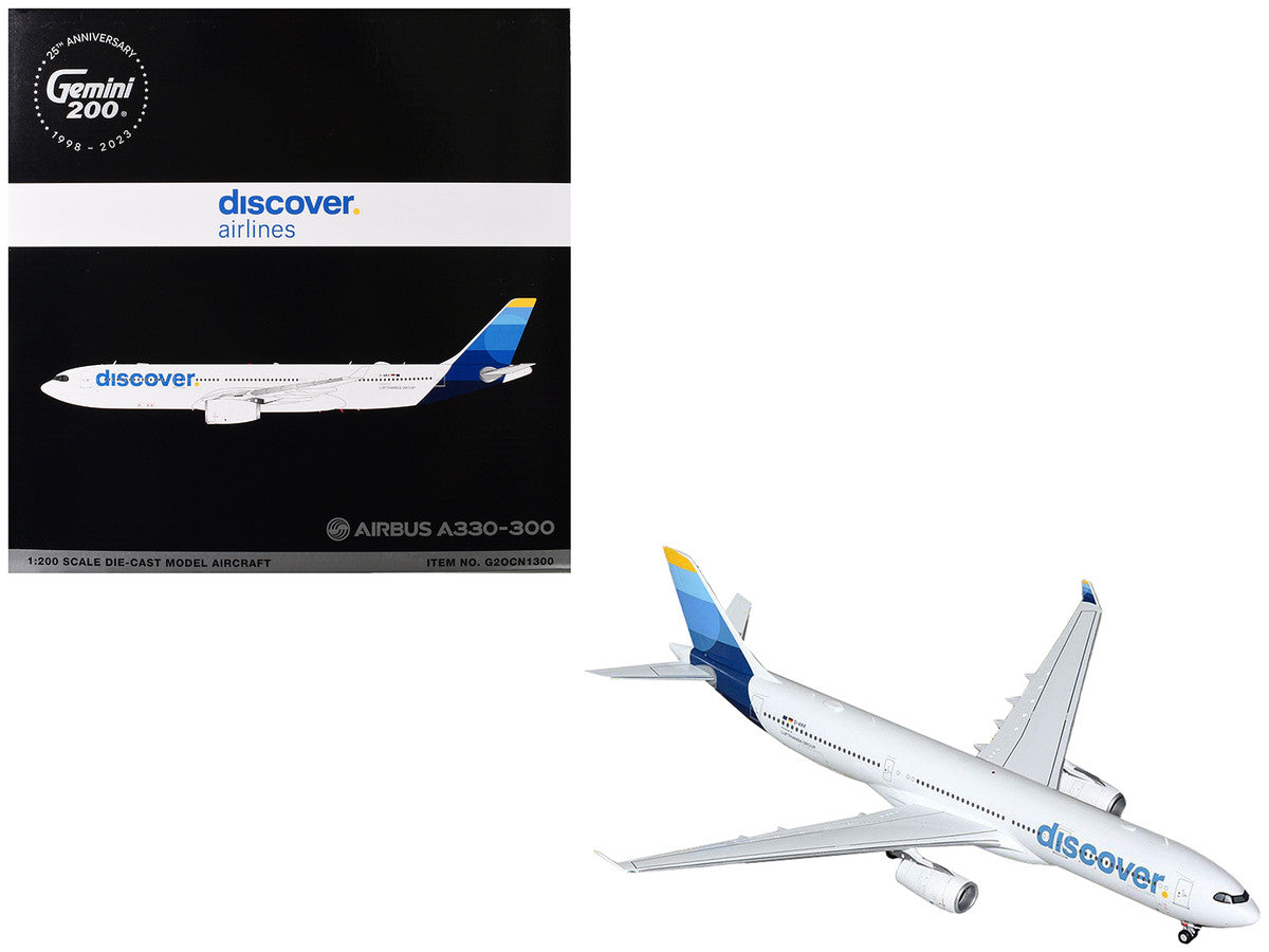 Airbus A330-300 Commercial Aircraft "Discover Airlines" (D-AIKK) White with Blue Tail "Gemini 200" Series 1/200 Diecast Model Airplane by GeminiJets LuxuryLifeWay Online Store