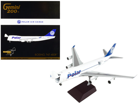 Boeing 747-400F Commercial Aircraft "Polar Air Cargo" White with Blue Tail "Gemini 200 - Interactive" Series 1/200 Diecast Model Airplane by GeminiJets LuxuryLifeWay Online Store