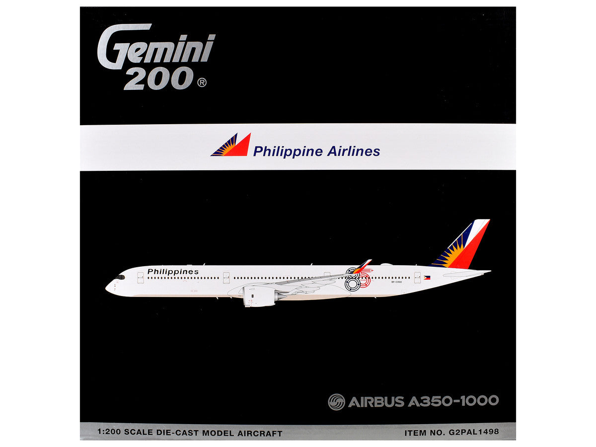 Airbus A350-1000 Commercial Aircraft "Philippine Airlines" (RP-C3510) White with Tail Graphics "Gemini 200" 1/200 Diecast Model Airplane by GeminiJets LuxuryLifeWay Online Store