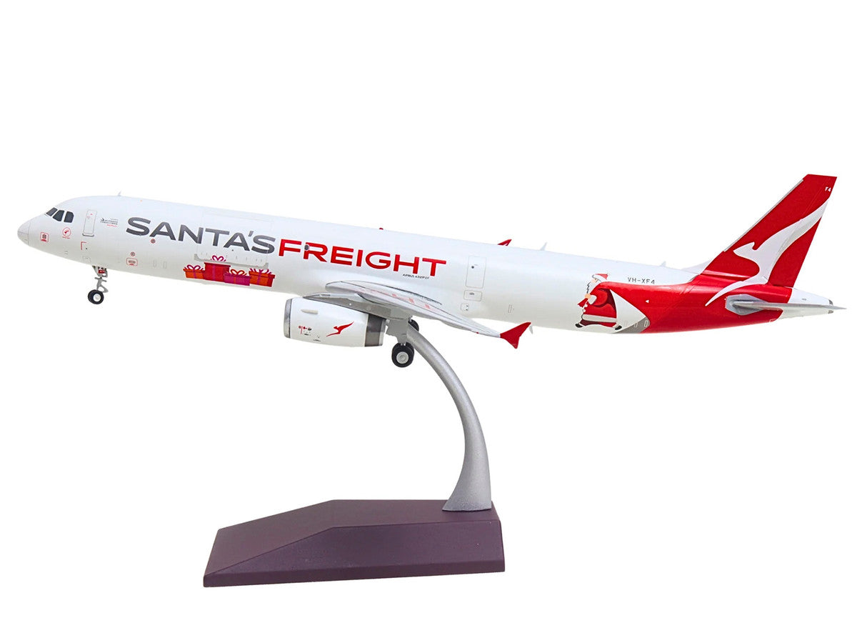 Airbus A321P2F Commercial Aircraft "Qantas Freight - Santa’s Freight" (VH-XF4) White with Graphics and Red Tail "Gemini 200" Series 1/200 Diecast Model by GeminiJets LuxuryLifeWay Online Store