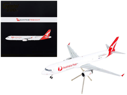 Airbus A321P2F Commercial Aircraft "Qantas Freight - Australia Post" White with Red Tail "Gemini 200" Series 1/200 Diecast Model Airplane by GeminiJets LuxuryLifeWay Online Store