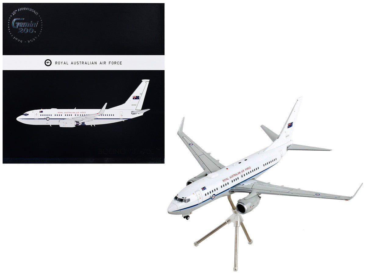 Boeing 737-700 Transport Aircraft "Royal Australian Air Force - A36-002" White and Gray "Gemini 200" Series 1/200 Diecast Model Airplane by GeminiJets LuxuryLifeWay Online Store