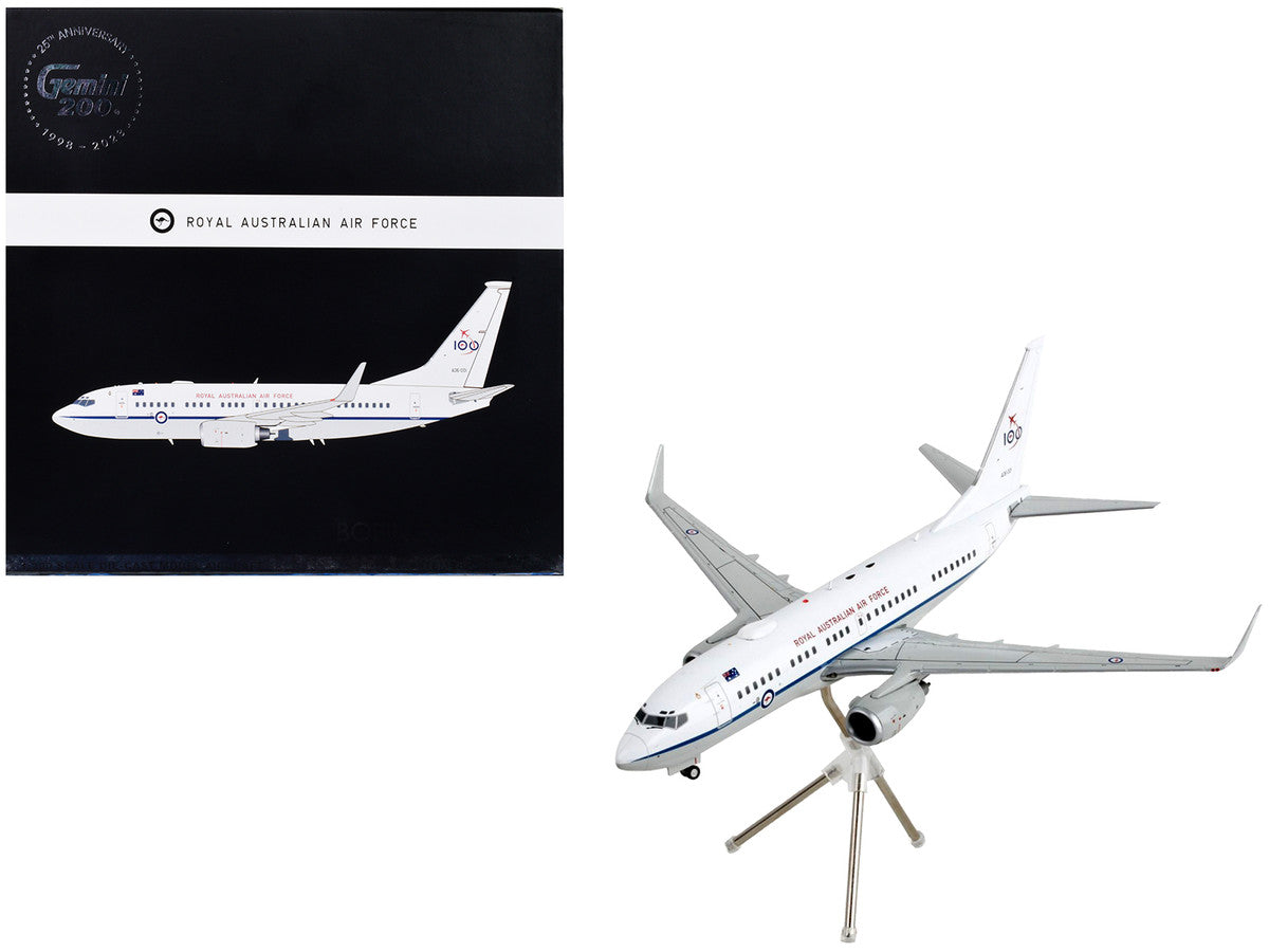 Boeing 737-700 Transport Aircraft "Royal Australian Air Force 100th Anniversary - A36-001" White and Gray "Gemini 200" Series 1/200 Diecast Model Airplane by GeminiJets LuxuryLifeWay Online Store