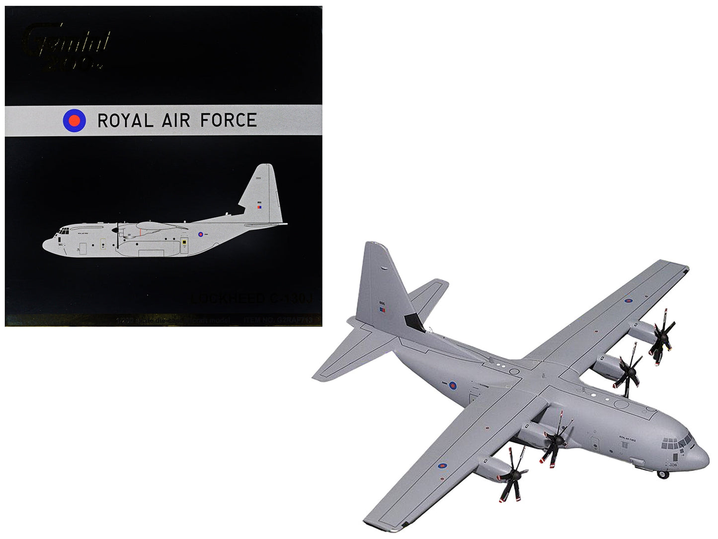 Lockheed C-130J Super Hercules Transport Aircraft "British Royal Air Force" Gray "Gemini 200" Series 1/200 Diecast Model Airplane by GeminiJets LuxuryLifeWay Online Store