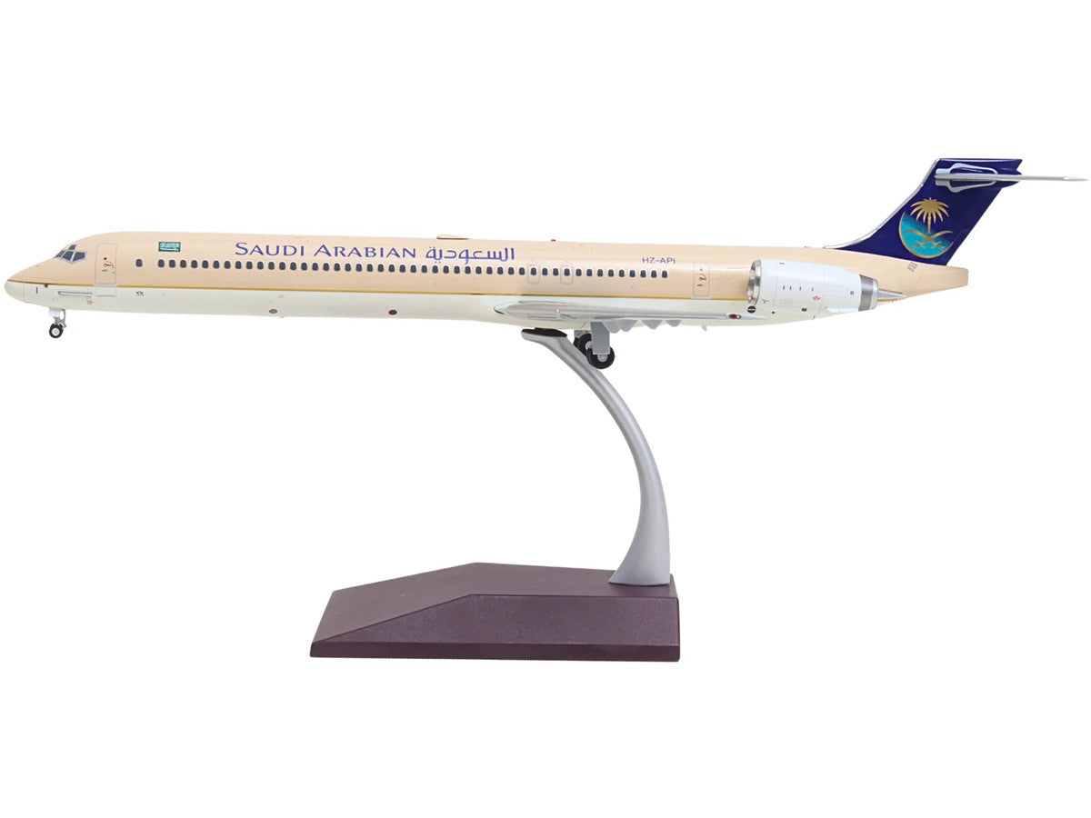 McDonnell Douglas MD-90 Commercial Aircraft "Saudia Airlines" (HZ-API) Beige with Blue Tail "Gemini 200" Series 1/200 Diecast Model by GeminiJets LuxuryLifeWay Online Store