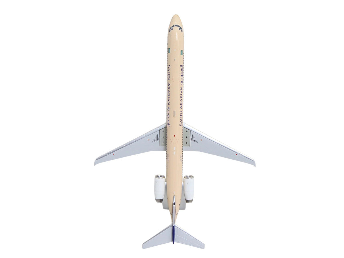 McDonnell Douglas MD-90 Commercial Aircraft "Saudia Airlines" (HZ-API) Beige with Blue Tail "Gemini 200" Series 1/200 Diecast Model by GeminiJets LuxuryLifeWay Online Store