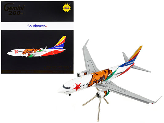 Boeing 737-700 Commercial Aircraft with Flaps Down "Southwest Airlines - California One" California Flag Livery "Gemini 200" Series 1/200 Diecast Model Airplane by GeminiJets LuxuryLifeWay Online Store